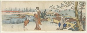 Goudvis Verkoper, 1801-1805 door Katsushika Hokusai