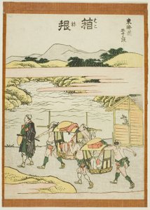 Hakone, uit de serie "Drieënvijftig stations van de Tokaido (Tokaido gojusan tsugi)"