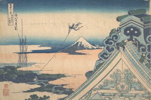 Honganji in Asakusa in Edo, uit de serie Zesendertig Zichten..., ca. 1830-32 door Katsushika Hokusai