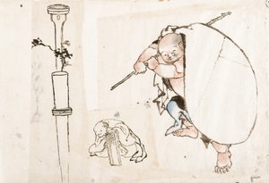 Hotei door Katsushika Hokusai