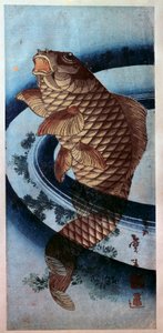 Japanse kunst: een karper door Katsushika Hokusai