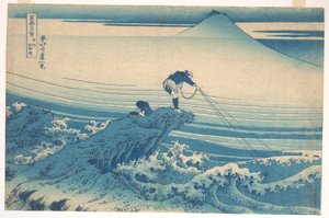 Kajikazawa in de provincie Kai (Kōshū Kajikazawa), uit de serie Zesendertig gezichten op de berg Fuji (Fugaku sanjūrokkei) door Katsushika Hokusai