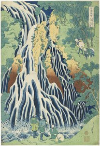 Kirifuri-watervallen bij de berg Kurokami in de provincie Shimotsuke, ca. 1833