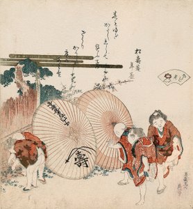 Schelp van de verloren liefde (Katashigai)
uit de serie ‘Een schelpen-koppelingsspel met de zesendertig gekoppelde verzen van Genroku (Genroku kasen kai-awase)’ door Katsushika Hokusai