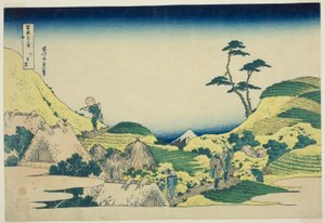 Lager Meguro (Shimo Meguro), uit de serie "Zesendertig Zichten op de Berg Fuji (Fugaku sanjurokkei)"