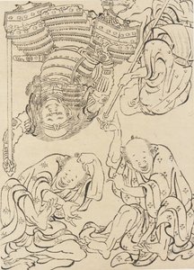 Diverse figuren door Katsushika Hokusai