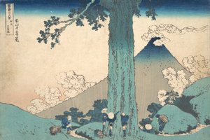 Mishima Pas in de Provincie Kai Koshu Mishima goe, uit de serie Zesendertig Zichten..., ca. 1830-32 door Katsushika Hokusai