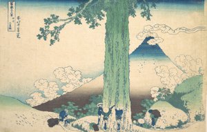 Mishima Pass in de provincie Kai, uit de serie Zesendertig Zichten door Katsushika Hokusai