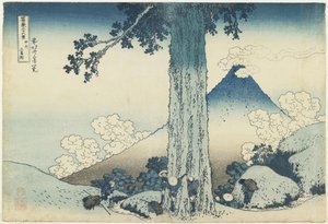 Mishima Pas in Ko_shu_ Provincie, 1831-1834 door Katsushika Hokusai