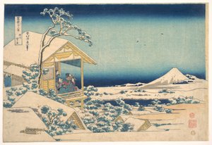 De ochtend na de sneeuwval in Koishikawa in Edo (Koishikawa yuki no ashita), uit de serie Zesendertig gezichten op de berg Fuji (Fugaku sanjūrokkei)
