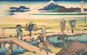 Nakahara in de provincie Sagami Soshu Nakahara, uit de serie Zesendertig Zichten op M..., ca. 1830-32