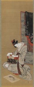 Nieuwjaarsgebruik: Make-up op de nieuwjaarsochtend, Edo-periode, ca. 1806-11