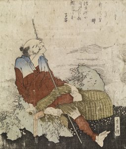 Oude visser die zijn pijp rookt, c.1835
