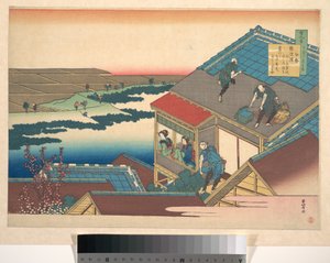 Gedicht van Ise, uit de reeks Honderd gedichten uitgelegd door de verpleegster (Hyakunin isshu uba ga etoki)