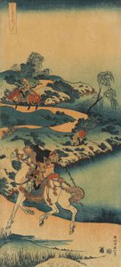 Print uit de serie "Een ware spiegel van Chinese en Japanse gedichten" door Katsushika Hokusai
