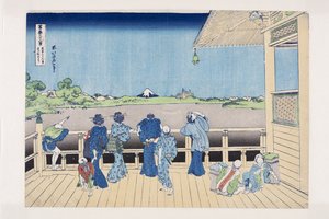 Sazai Hal van de Tempel van de Vijfhonderd Arhats door Katsushika Hokusai