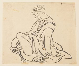 Zittende vrouw