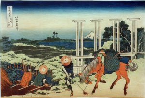 Senju in de provincie Musashi door Katsushika Hokusai