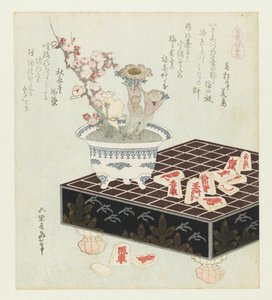 Shôgi stenen door Katsushika Hokusai