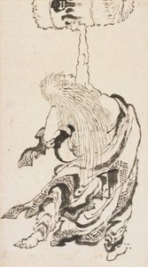 Shojo tilt een Sakevat op, Edo-periode, ca. 1840s