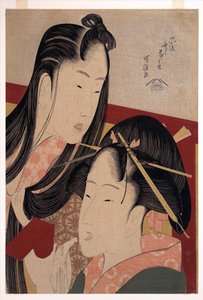 Kersen persen, uit de serie Zeven modieuze nutteloze gewoonten door Katsushika Hokusai
