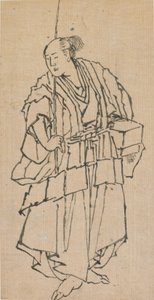 Staande figuur van een man door Katsushika Hokusai