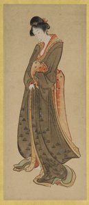 Staand Beeld van een Lang Meisje door Katsushika Hokusai