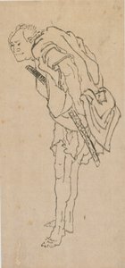 Staande man door Katsushika Hokusai