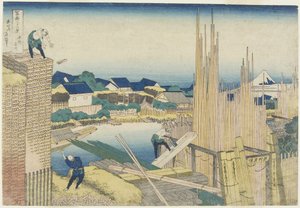 Tatekawa in Honjo, 1831-1834 door Katsushika Hokusai