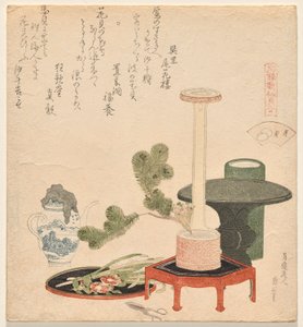 De bloemschelpen, uit de serie Genroku Poem-Shell Matching Game