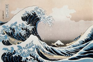 De grote golf voor de kust van Kanagawa, ca. 1829-ca. 1831