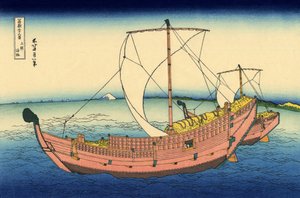 De Kazusa zeeroute, c.1830 (houtsnede) door Katsushika Hokusai