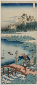 De Rietverzamelaar, uit de serie Een Ware Spiegel van Chinese en Japanse Poëzie door Katsushika Hokusai