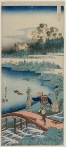 De rietsnijder, uit de serie Een ware spiegel van Chinese en Japanse poëzie, 1834-1835 door Katsushika Hokusai