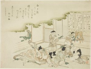 De Zeven Goden van Geluk door Katsushika Hokusai