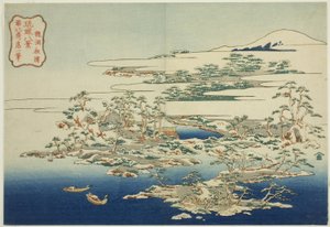 Het Geluid van Wind in de Pijnbomen bij Ryuto (Ryuto shoto), uit de serie "Acht Uitzichten van de Ryukyu-eilanden (Ryukyu hakkei)"