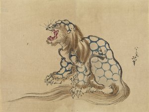 Zonder titel, ca. 1890 door Katsushika Hokusai