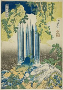 Yoro-watervallen in de provincie Mino (Mino no Yoro no taki), uit de serie "Een Rondreis langs Watervallen in Verschillende Provincies (Shokoku taki meguri)"