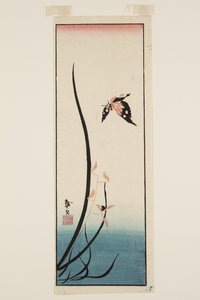 Vlinder en gras door Katsushika II (fl.1820 50) Taito