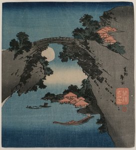 De Apenbrug door Katsushika Taito II