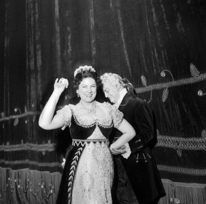 Renata Tebaldi en Tito Gobbi in La Scala, Milaan