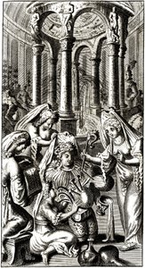 De fantastische fontein die de smaak van wijn geeft aan degenen die ervan drinken (Rabelais) door Alec Hunter