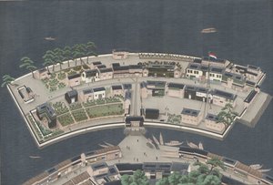 Het eiland Deshima, c.1833-46