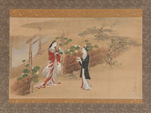 Avondgezichten Yugao hoofdstuk uit Het Verhaal van Genji Genji monogatari, 18e eeuw
