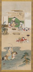 Parodie op het verhaal van Nasu no Yoichi door Kawamata Tsuneyuki