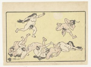 Orgie door Kawanabe Kyosai