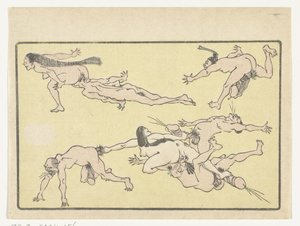 Orgie door Kawanabe Kyosai