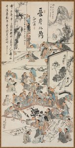 Schilderfeest door Kawanabe Kyosai