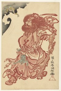 Shoki, de kwelgeest van demonen door Kawanabe Kyosai