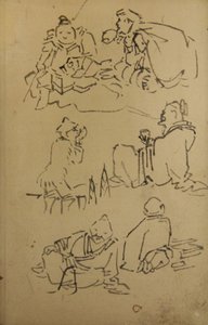 Schetsen van Oost-Aziatische Legendarische Figuren, eind 19e eeuw